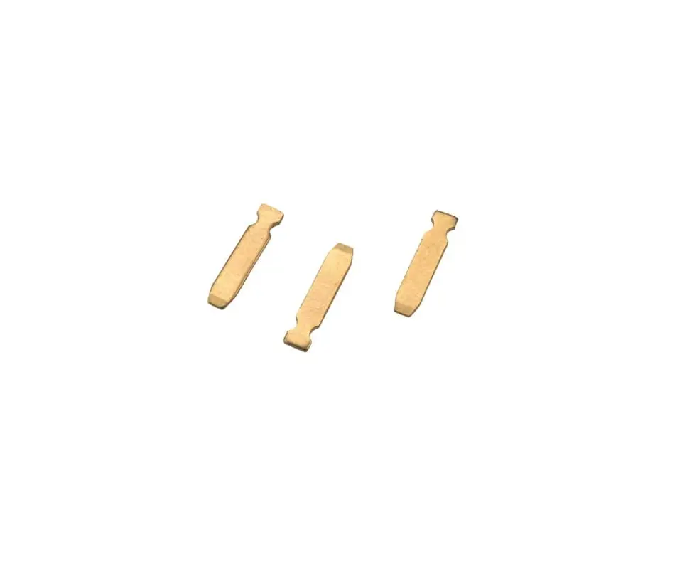 Stamped electrical terminal burr height vs die clearance —C26000 brass 10 to 12 percent clearance below 0.025 mm burr