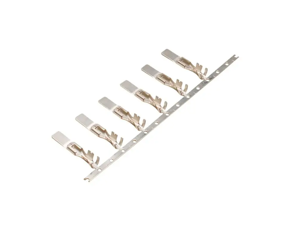stamped terminal LLCR measurement fixture EIA-364-23 low-level contact resistance tin plating thickness XRF bend apex